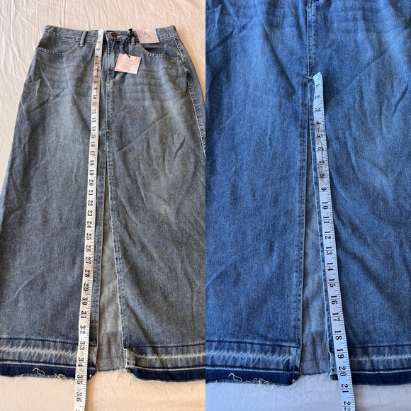 NWT Happily Grey Denim Midi Skirt 30” Waist - Picture 13 of 14